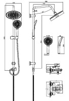 Душевая стойка Cersanit Вайб (Vibe) 68932 матовая черная