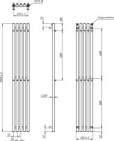 Полотенцесушитель водяной Grota Corsa 230x1500