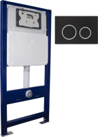 Инсталляция с кнопкой KUPÁLA Jado W02 цвет хром, крепление к полу и стене