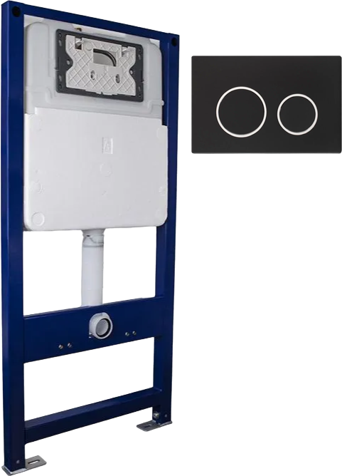 Инсталляция с кнопкой KUPÁLA Jado W02 цвет хром, крепление к полу и стене