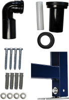 Инсталляция с кнопкой KUPÁLA Jado W02 цвет хром, крепление к полу и стене