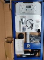 Инсталляция с кнопкой KUPÁLA Jado W02 цвет хром, крепление к полу и стене