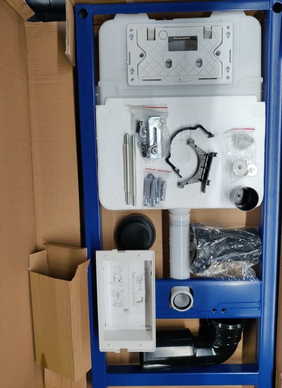 Инсталляция с кнопкой KUPÁLA Jado W02 цвет хром, крепление к полу и стене