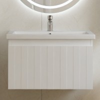 Тумба под раковину без столешницы Vigo Finlay 70 подвесная, 1 ящик, матовая белая