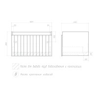 Тумба под раковину без столешницы Vigo Finlay 70 подвесная, 1 ящик, матовая белая