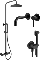 Комплект для ванной Plumberia Selection Ixo KITZXO6302NO210 С ВНУТРЕННЕЙ ЧАСТЬЮ, черный матовый