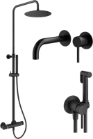 Комплект для ванной Plumberia Selection Ixo KITZXO6302NO210 С ВНУТРЕННЕЙ ЧАСТЬЮ, черный матовый