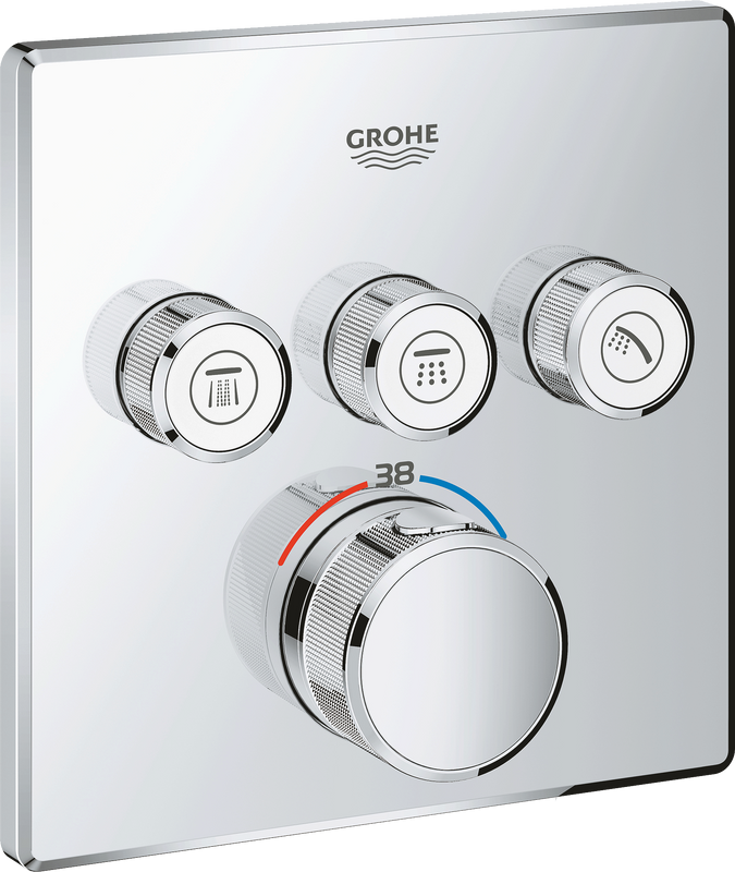 Термостатический смеситель встраиваемый Grohe Grohtherm SmartControl 29126000 для душа, хром
