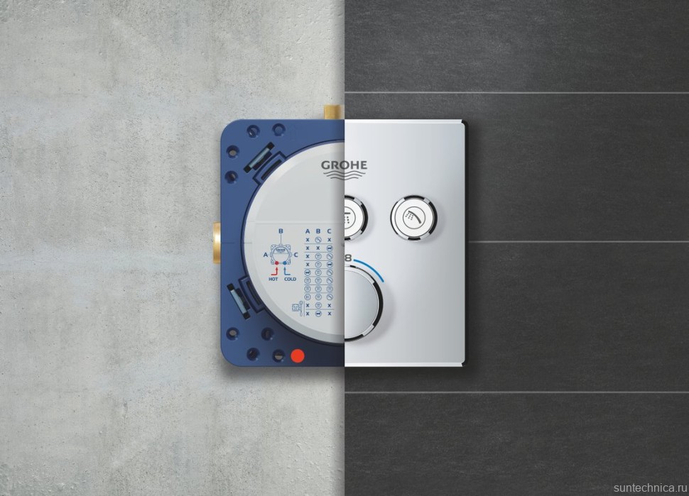 Термостатический смеситель встраиваемый Grohe Grohtherm SmartControl 29126000 для душа, хром