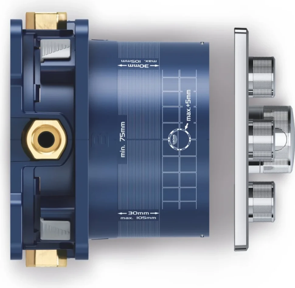 Термостатический смеситель встраиваемый Grohe Grohtherm SmartControl 29126000 для душа, хром