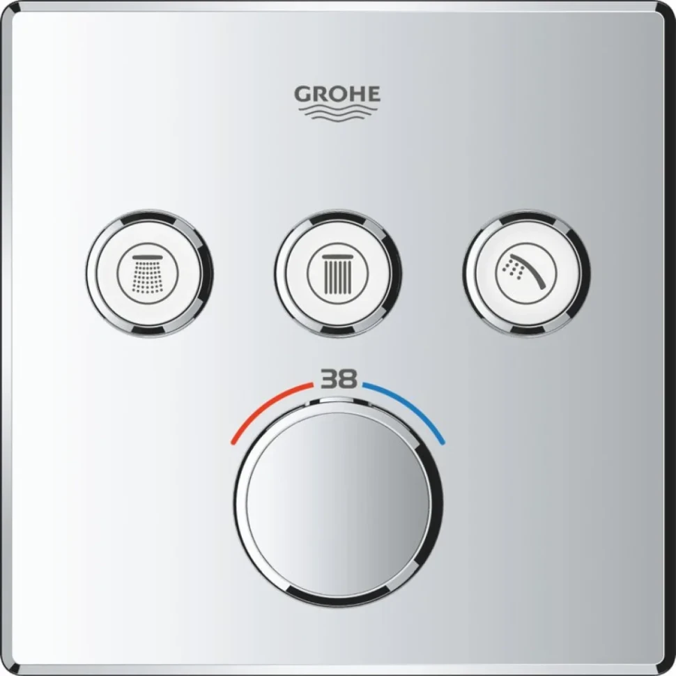 Термостатический смеситель встраиваемый Grohe Grohtherm SmartControl 29126000 для душа, хром