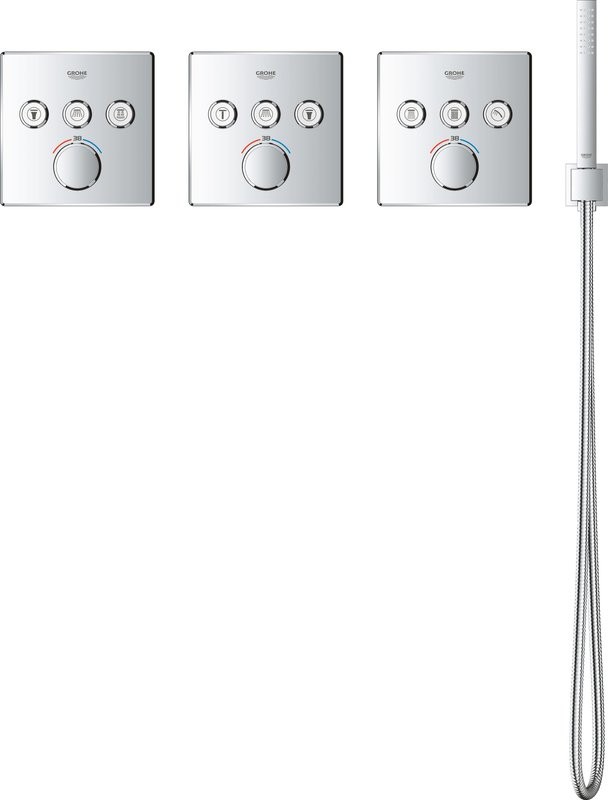 Термостатический смеситель встраиваемый Grohe Grohtherm SmartControl 29126000 для душа, хром