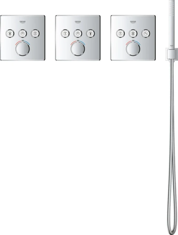 Термостатический смеситель встраиваемый Grohe Grohtherm SmartControl 29126000 для душа, хром