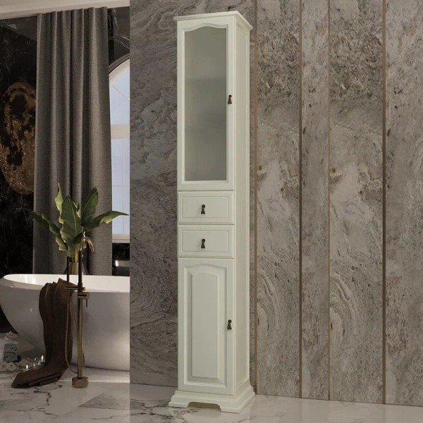 Шкаф пенал для ванной Opadiris Риспекто 30 L, слоновая кость