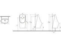 Писсуар подвесной SantiLine SL-6004 сенсорный, белый, с сифоном, безободковый, со смывным механизмом Писсуар подвесной SantiLine SL-6004 сенсорный, белый, с сифоном, безободковый, со смывным механизмом