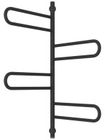 Полотенцесушитель электрический Сунержа Парео 4.0 15-0823-0978 100x50 см, скрытое подключение, темный титан муар, E-образный