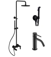 Комплект для ванной Paffoni Light KITZCOL632NO71 черный матовый Комплект для ванной Paffoni Light KITZCOL632NO71 черный матовый