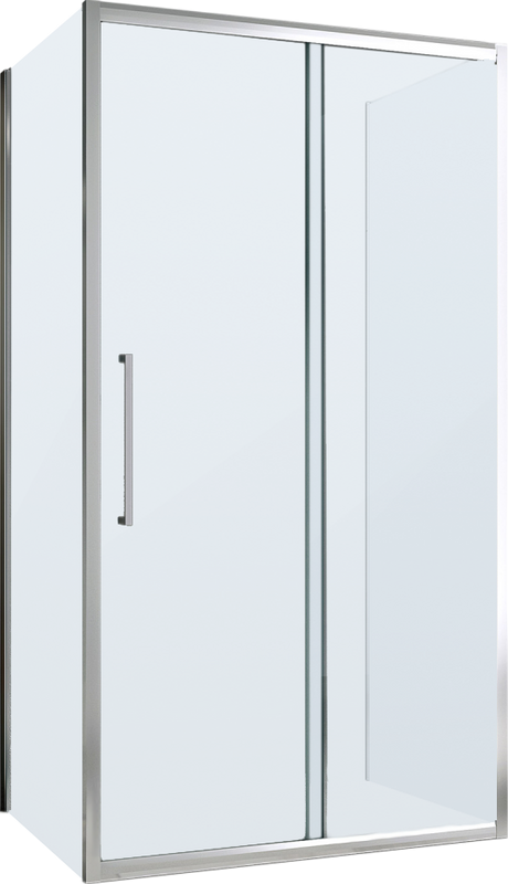 Душевой уголок Abber Schwarzer Diamant AG30150MH-S50M-S50M 150x50, профиль хром, стекло матовое