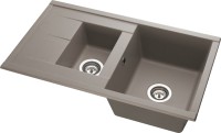 Мойка кухонная AQUATON Делия 87 серый шелк