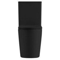 Унитаз-компакт напольный Abber Bequem AC1112TMB безободковый, с микролифтом, черный матовый