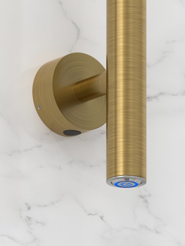 Полотенцесушитель электрический Сунержа Аскет 051-0850-1650 165x5 см, скрытое подключение, состаренная латунь, I-образный