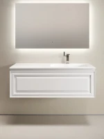 Тумба с раковиной Sancos Very 120 R подвесная, 1 ящик, bianco