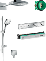 Душевой комплект Hansgrohe Raindance Select E 300 (3 jet) 26468000 + 27856000 + 26455000 + 15381000