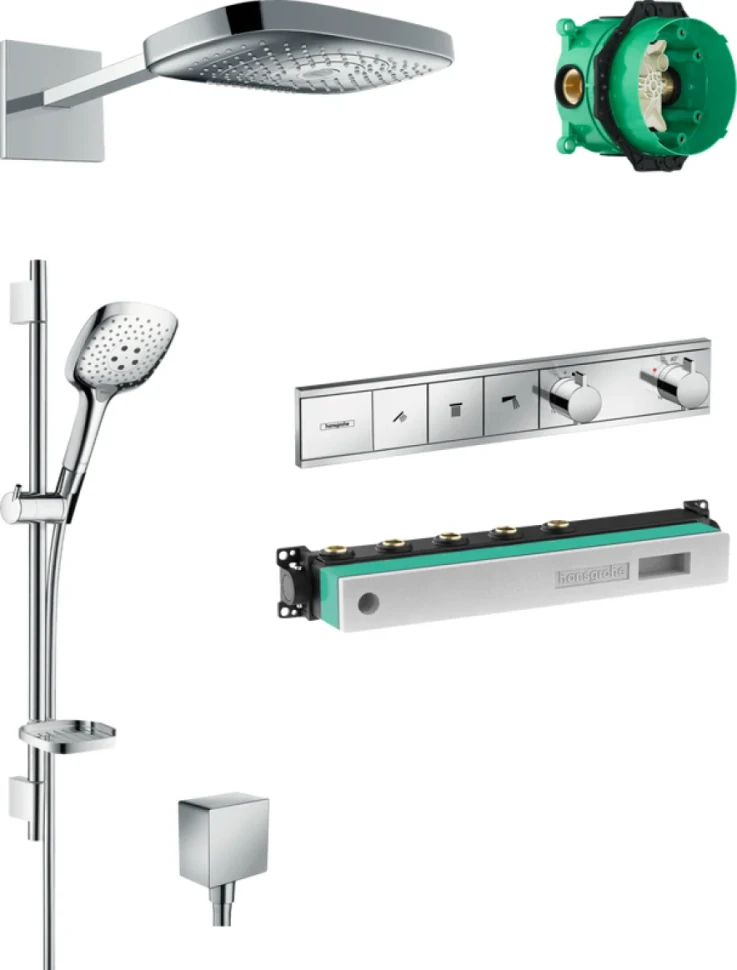 Душевой комплект Hansgrohe Raindance Select E 300 (3 jet) 26468000 + 27856000 + 26455000 + 15381000
