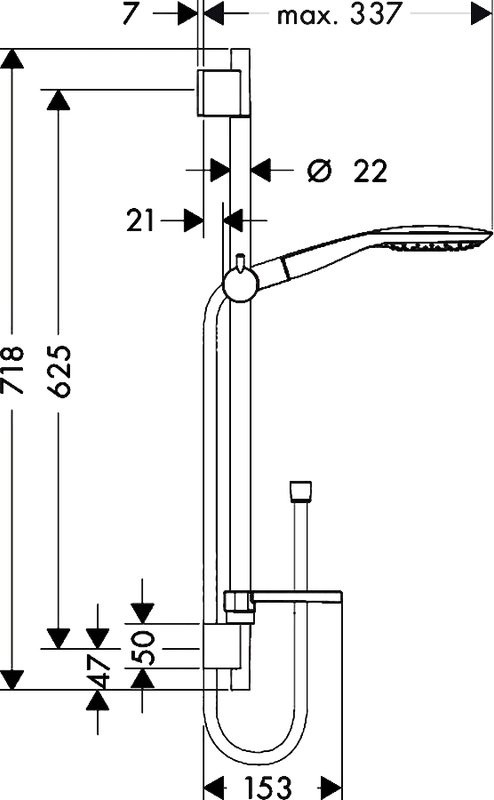 Душевой комплект Hansgrohe Raindance Select E 300 (3 jet) 26468000 + 27856000 + 26455000 + 15381000