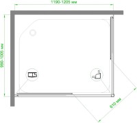 Душевой уголок Royal Bath HPD RB1120HPD-T-BL 120x100