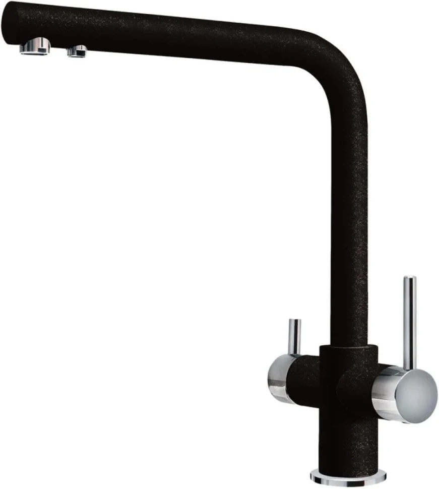 Смеситель для кухни Zorg Sanitary ZR 348 YF хром, черный металл