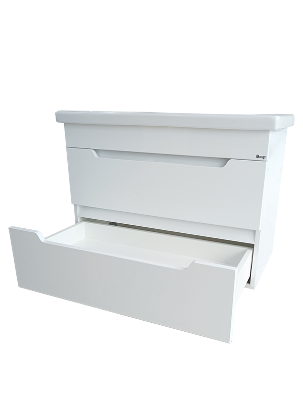 Тумба с раковиной Emmy Стоун 60 подвесная, раковина Como, белая