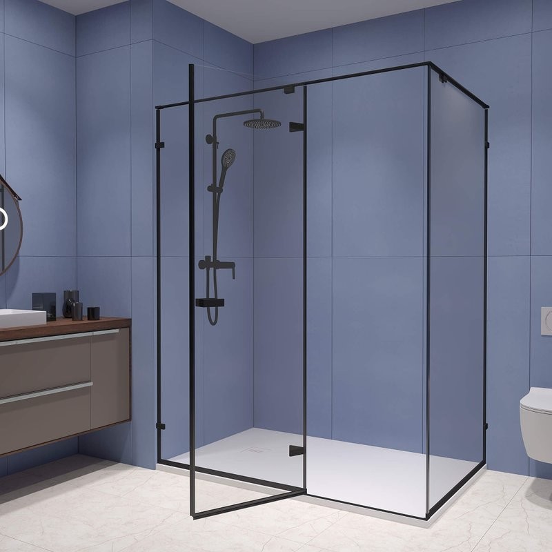 Душевой уголок RGW Stilvoll SV-040 120х90 профиль черный, стекло прозрачное