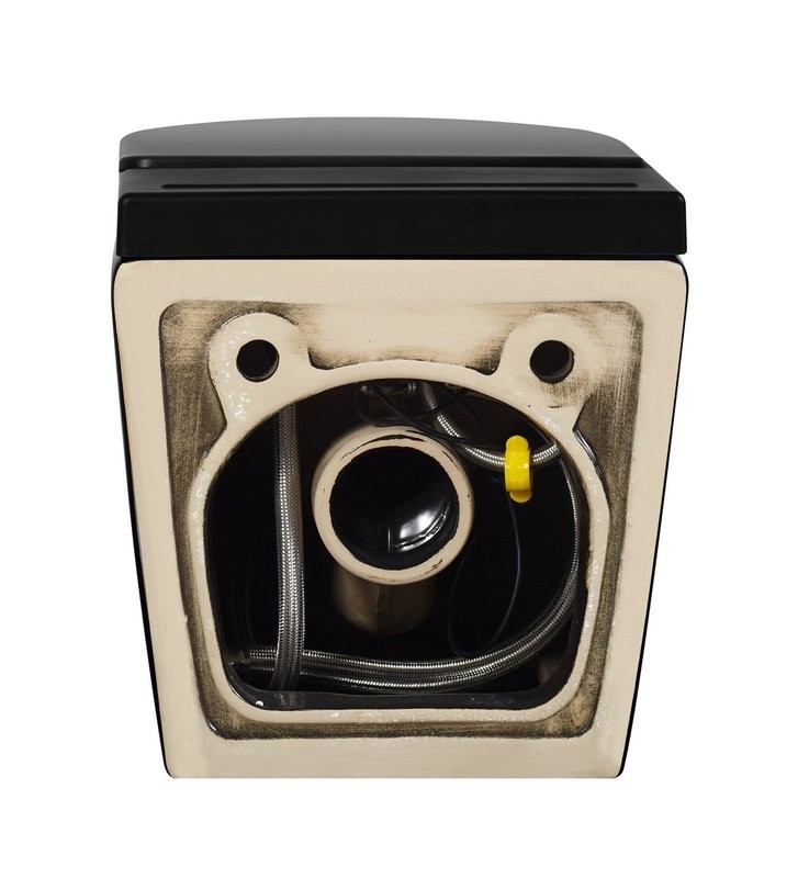 Унитаз подвесной Abber Bequem AC1108PMB безободковый, с микролифтом, матовый черный