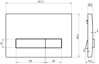 Кнопка смыва Berges Atom Line 049229 матовый никель