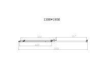 Душевая дверь в нишу Vincea Slim-N VDS-4SN130CLG 130 см, профиль брашированное золото, стекло прозрачное
