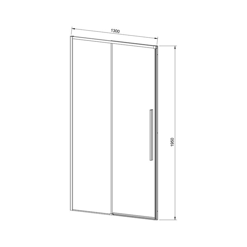 Душевая дверь в нишу Vincea Slim-N VDS-4SN130CLG 130 см, профиль брашированное золото, стекло прозрачное