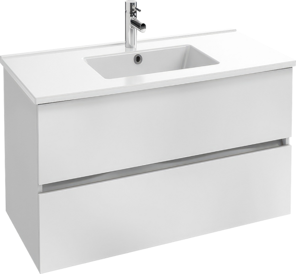 Тумба с раковиной Jacob Delafon Tolbiac 100 белый лак, раковина EXUA112