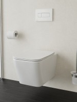 Унитаз подвесной Ravak Natural RimOFF безободковый, сиденье с микролифтом, белый