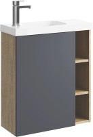 Тумба с раковиной Aqwella Alba 60 L, подвесная, дуб давос