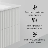 Тумба под раковину La Fenice TERRA Twin Bianco белая матовая 60 см