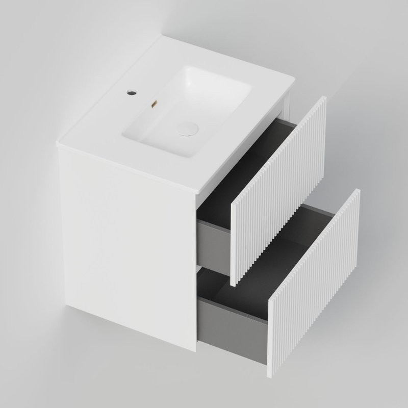 Тумба под раковину La Fenice TERRA Twin Bianco белая матовая 60 см