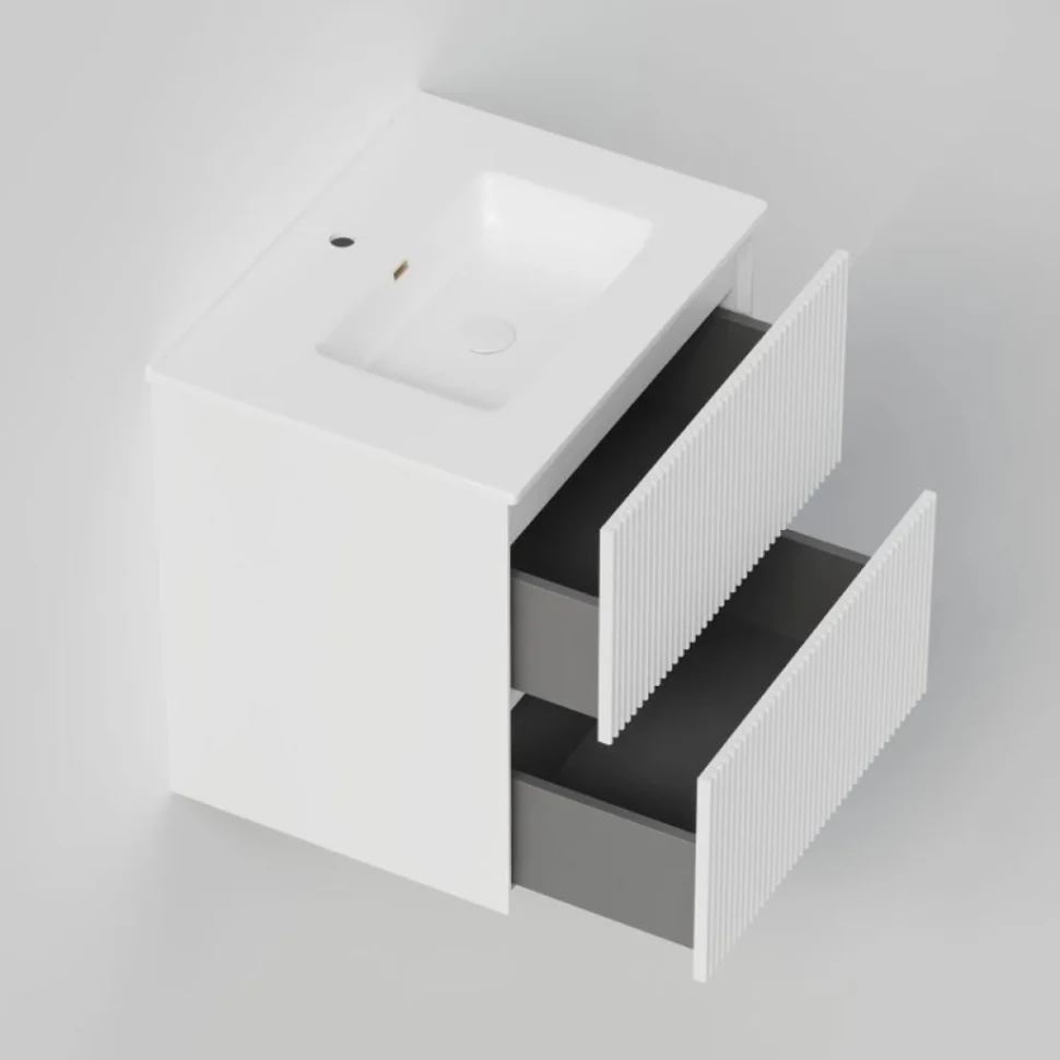 Тумба под раковину La Fenice TERRA Twin Bianco белая матовая 60 см