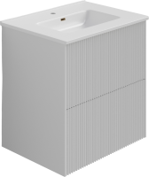 Тумба под раковину La Fenice TERRA Twin Bianco белая матовая 60 см