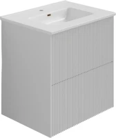 Тумба под раковину La Fenice TERRA Twin Bianco белая матовая 60 см