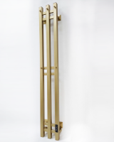 Полотенцесушитель электрический Comfysan Alto-K EC-3 120x20 см, подключение справа, скрытое подключение справа, матовое золото, лесенка, из стали