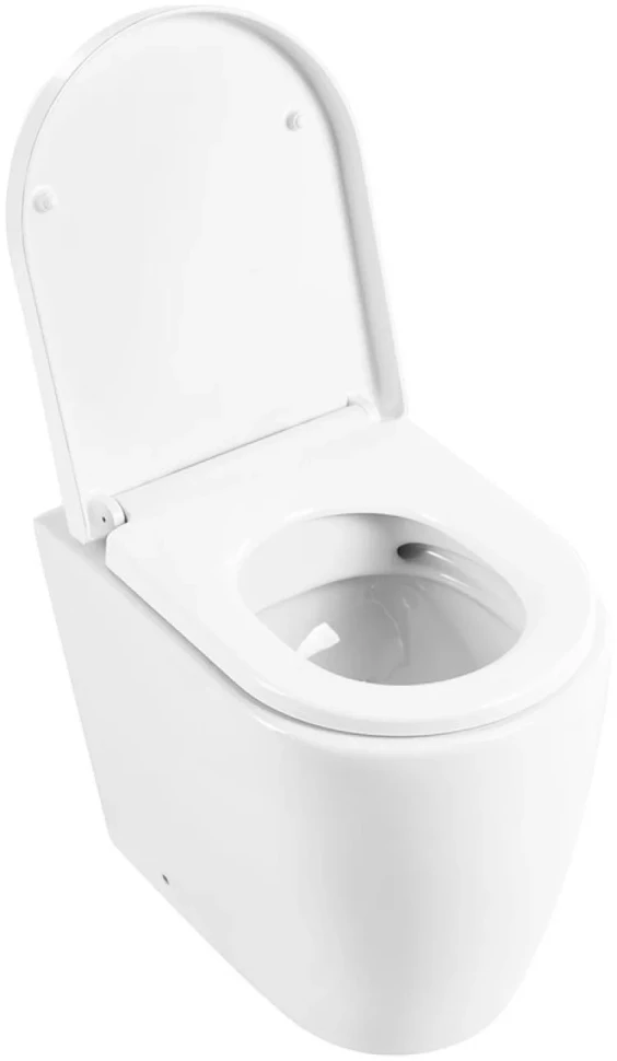 Унитаз приставной напольный BelBagno Marino BB105CBR безободковый, крышка BB105SC с микролифтом