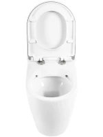 Унитаз приставной напольный BelBagno Marino BB105CBR безободковый, крышка BB105SC с микролифтом