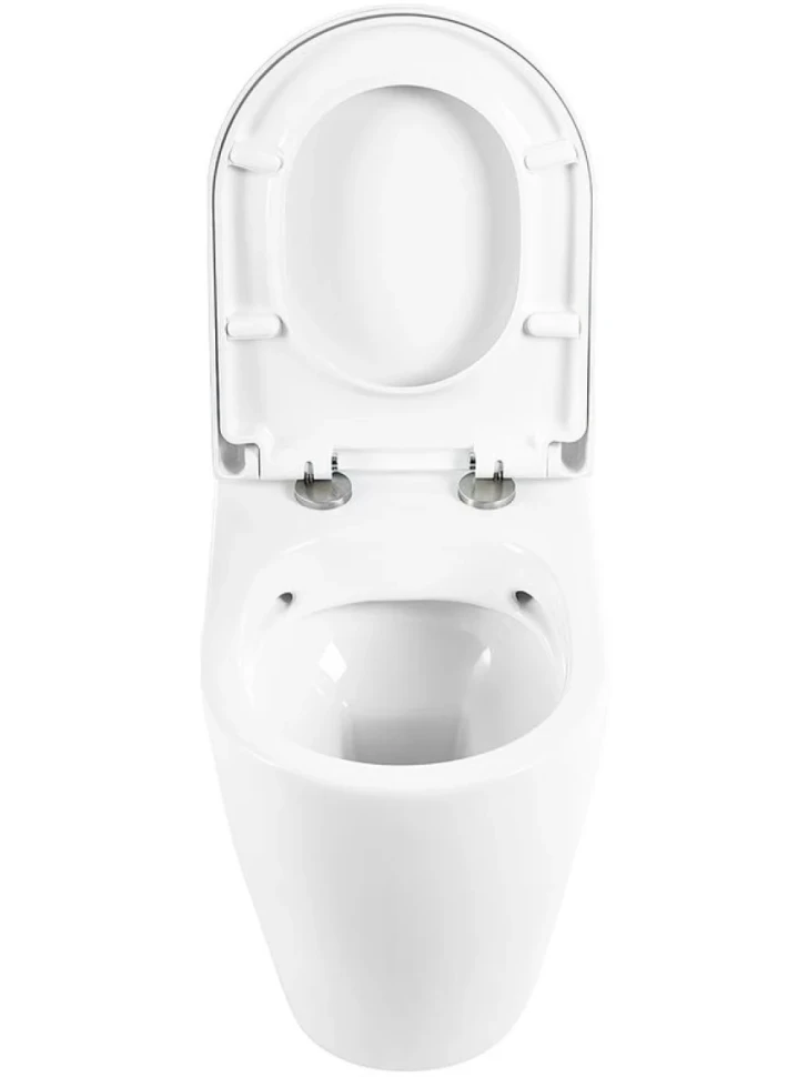 Унитаз приставной напольный BelBagno Marino BB105CBR безободковый, крышка BB105SC с микролифтом