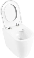 Унитаз приставной напольный BelBagno Marino BB105CBR безободковый, крышка BB105SC с микролифтом